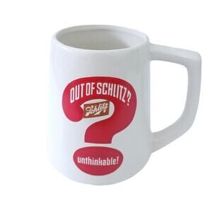 1970s Out of Schlitz Large 2 Liter Beer Mug Cream, Rug Vintage